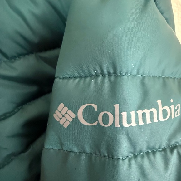 Columbia Junction Puffer Jacket Large Forest Green Omni Heat Womens Zip Up - Picture 4 of 11